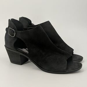 CARLOS Faux Suede Cutout Booties